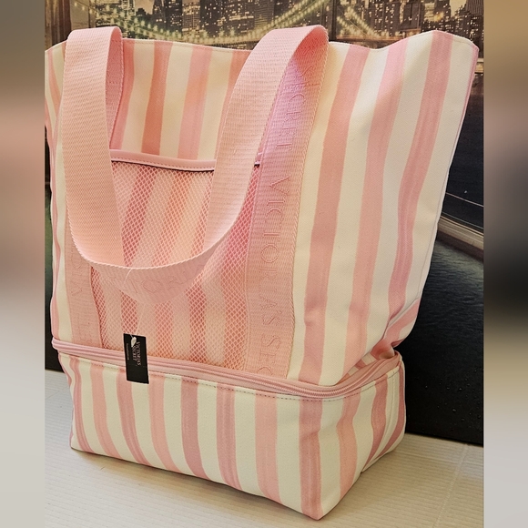 Victoria's Secret Pink Striped Tote Bag NWT - Picture 11 of 14
